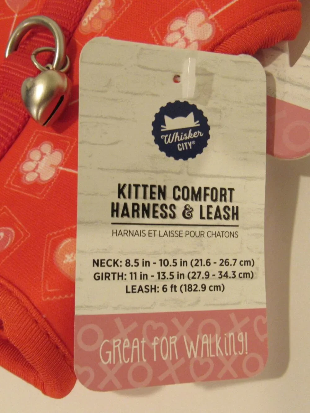 NEW KITTEN/SMALL CAT COMFORT HARNESS WITH MATCHING LEASH